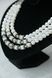 Necklace made of natural stones and mother-of-pearl