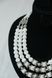 Necklace made of natural stones and mother-of-pearl