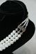 Necklace made of natural stones and mother-of-pearl