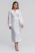 Women's White Dress with Milky and Blue Embroidery, XL