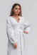 Women's White Dress with Milky and Blue Embroidery, S
