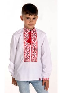 Boys' Shirt with Red Embroidery, 110
