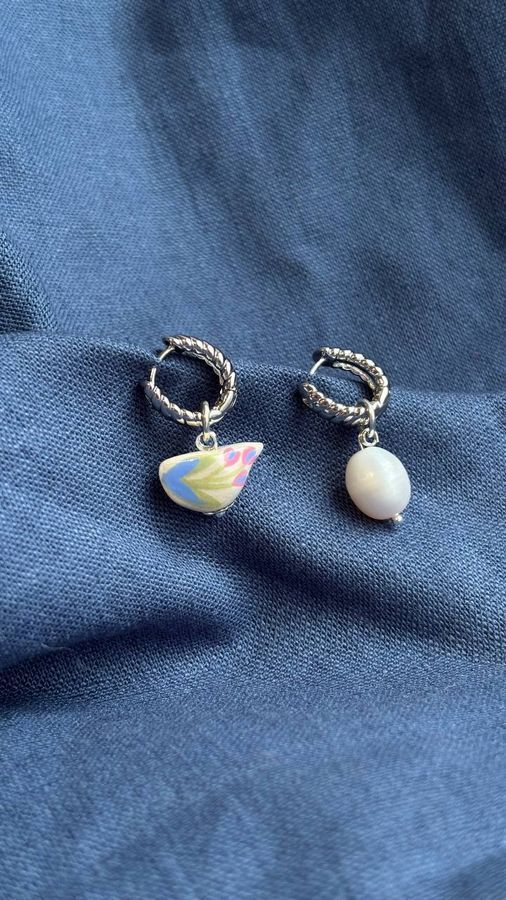 &ldquo;The Flower-Adorned Chicken&rdquo; Earrings
