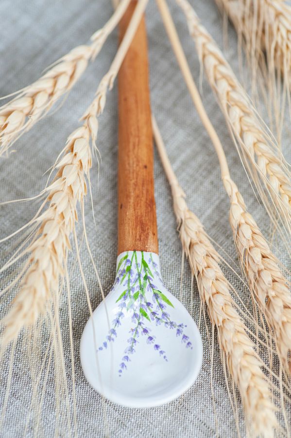 Handcrafted Pottery Spoon, Lavender