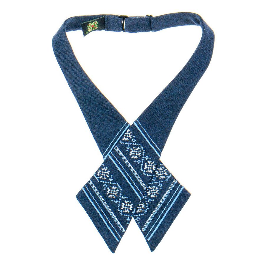 Navy Blue Crossover Tie for Women