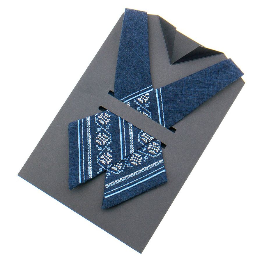 Navy Blue Crossover Tie for Women