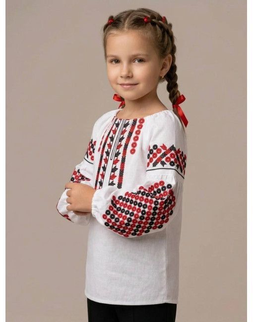Children's embroidered shirt for girls "Patsyorki", 116