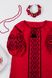 Women's Red Linen Embroidered Shirt Lada, S