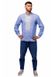 Чоловіча сорочка блакитного кольору з білою вишивкою , XL