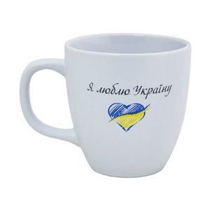 Cup "I love Ukraine", white