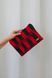 Flat red and black cosmetic bag