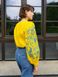 Women's Yellow Shirt with Blue Embroidery, 44