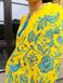 Жіноча жовта вишиванка з синьою вишивкою , 40