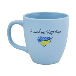 Cup "I love Ukraine", blue
