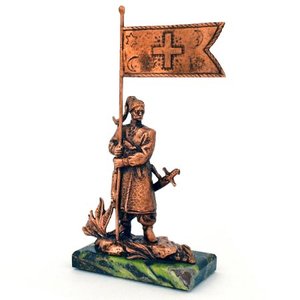 Statuette "Cossack with a flag"
