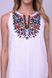 White Linen Embroidered Dress with Coloured Flowers, L