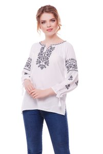 Блуза жіноча Сокальська (штапель білий), XXL