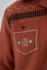 Men's brown embroidered shirt 'Dereviy 2', S