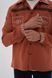 Men's brown embroidered shirt 'Dereviy 2', S