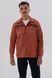 Men's brown embroidered shirt 'Dereviy 2', S