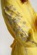 Жіноча сукня жовтого кольору зі срібною вишивкою, XS