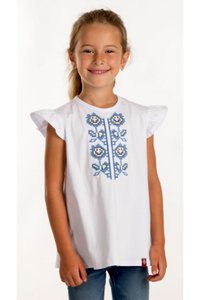 Sleeveless Embroidered T-shirt for Girls , 152