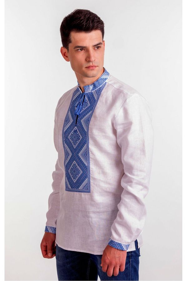 Men's Linen Embroidered Shirt, S