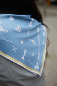 Blue scarf "Brave Ukraine"
