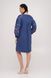 Women's Navy-blue Dress with Blue and Pink Embroidery, 44