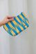 Yellow and blue cosmetic bag