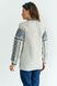 Women's Gray Linen Shirt with Blue Embroidery, S