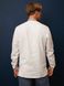 Men's White Shirt with Blue and Beige Embroidery, 48