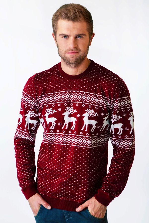 Чоловічий в'язаний светр різдвяний, S