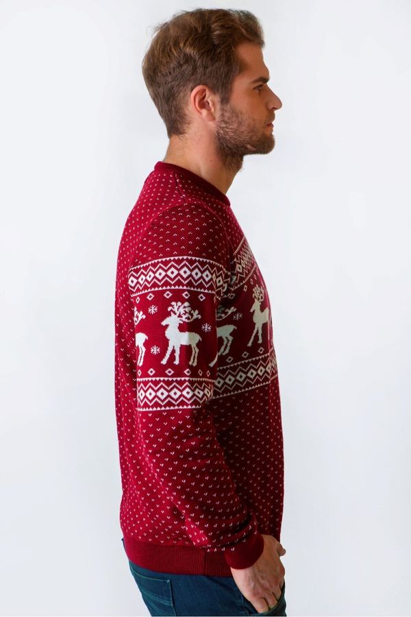 Чоловічий в'язаний светр різдвяний, S