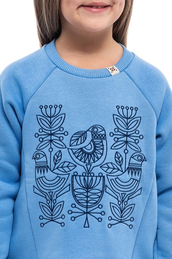 Sweatshirt for Girls with Black Embroidery, 122