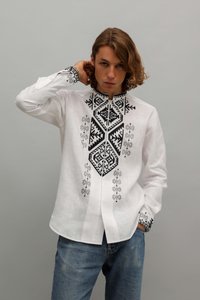 Embroidery for men Gorgany white