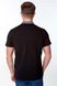 Men's Black Embroidered T-Shirt with Bright-blue Ornament, S