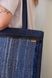 Denim woven shopper