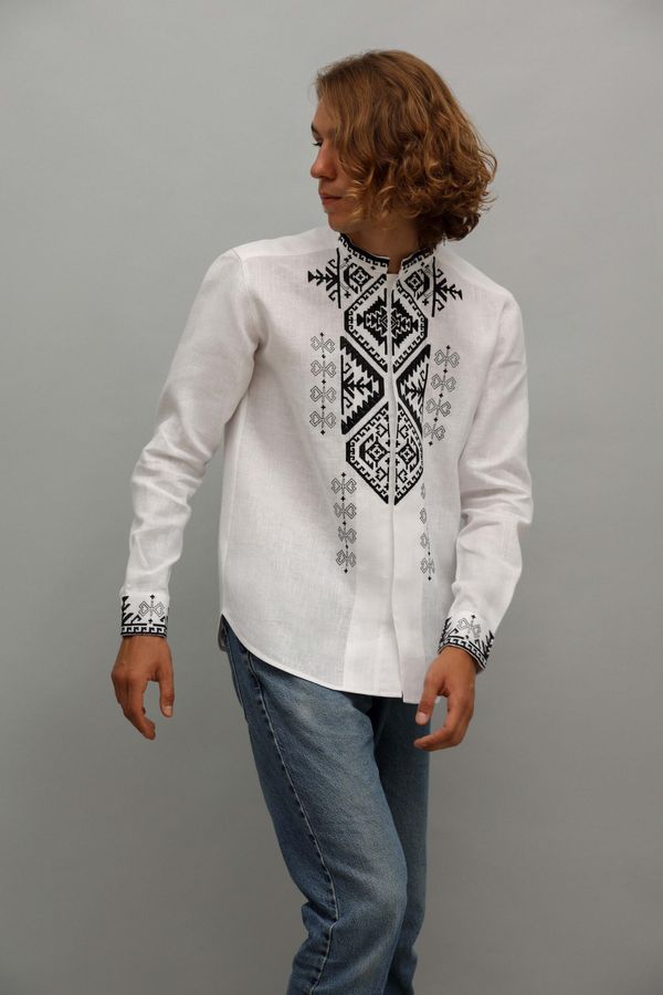 Embroidery for men Gorgany white