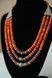 Handmade necklace, vintage coral