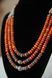 Handmade necklace, vintage coral
