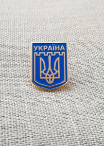 Pin "Trident on a blue shield"
