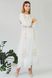 Women's White Dress with Golden Embroidery, S
