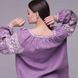 Women's Purple Shirt with Light-Pink Embroidery, 40