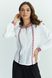 Women's Blouse with Red Geometric Embroidery, M
