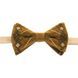 Embroidered bow tie in mustard