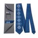 Вишита краватка з хустинкою та зажимом, темно-синій колір