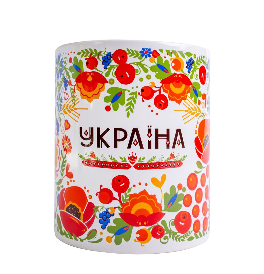 Handmade Floral Ceramic Mug "Ukraine"