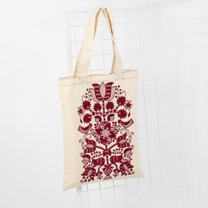 Ecobag with Marsala Embroidery