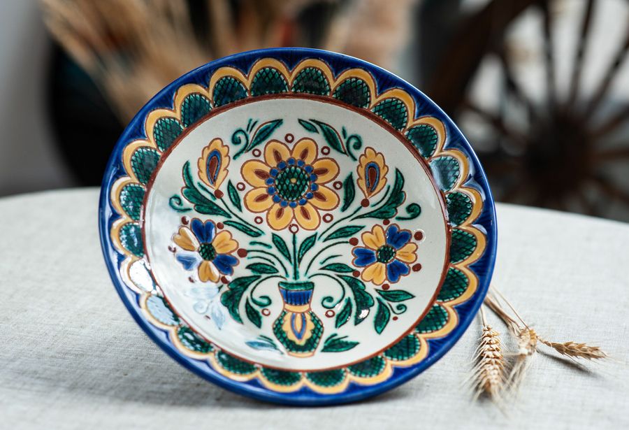 Handmade Сeramic Plate, Kosiv